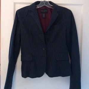 Navy pinstripe blazer